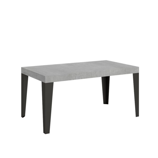 Tavolo allungabile 160/420x90 cm Flame cemento gambe antracite