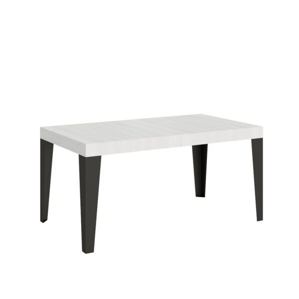 Tavolo allungabile 160/244x80 cm Flame bianco frassino gambe antracite