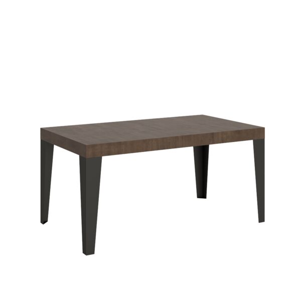 Tavolo allungabile 160/244x80 cm Flame noce gambe antracite