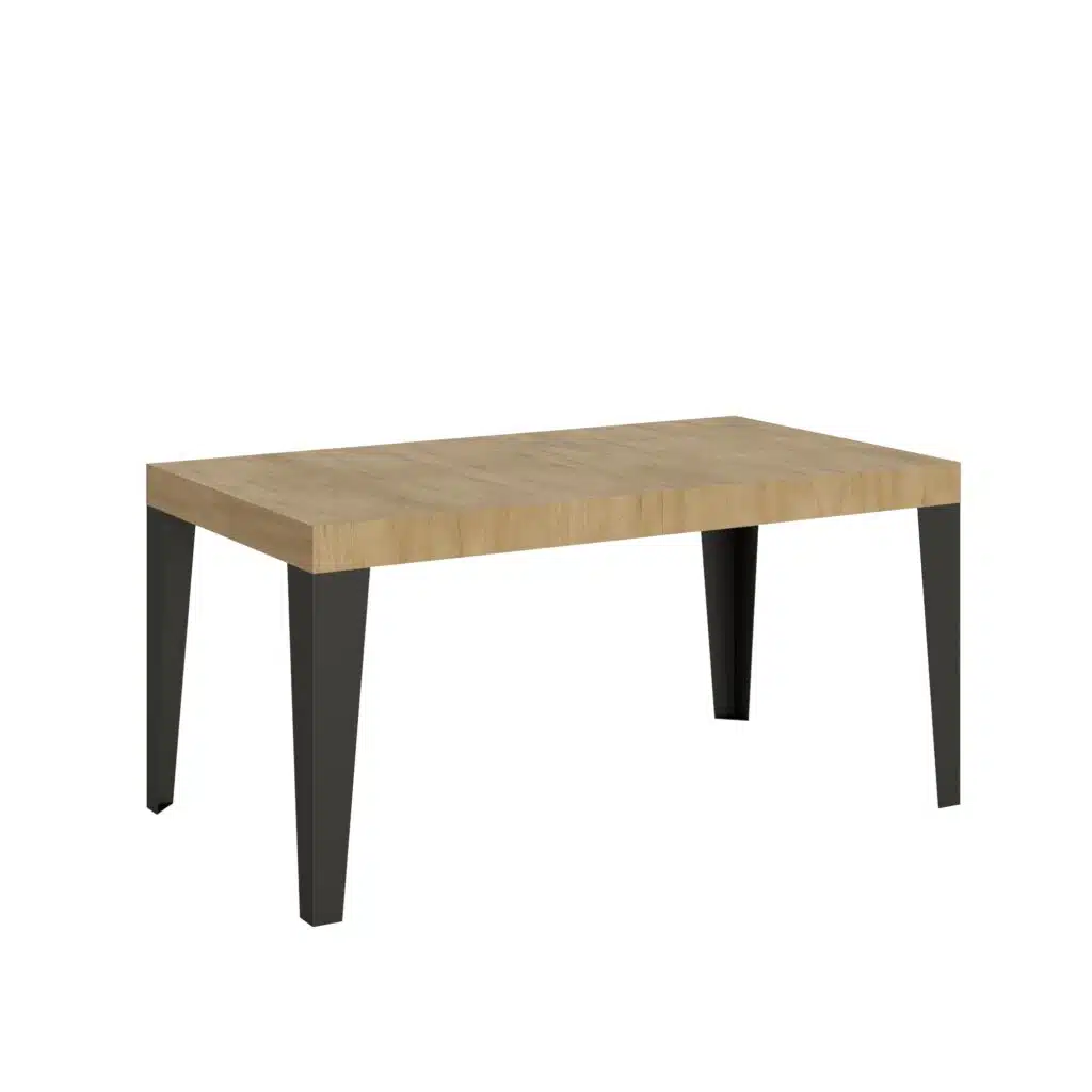 Tavolo allungabile 160/264x90 cm Flame quercia natura gambe antracite