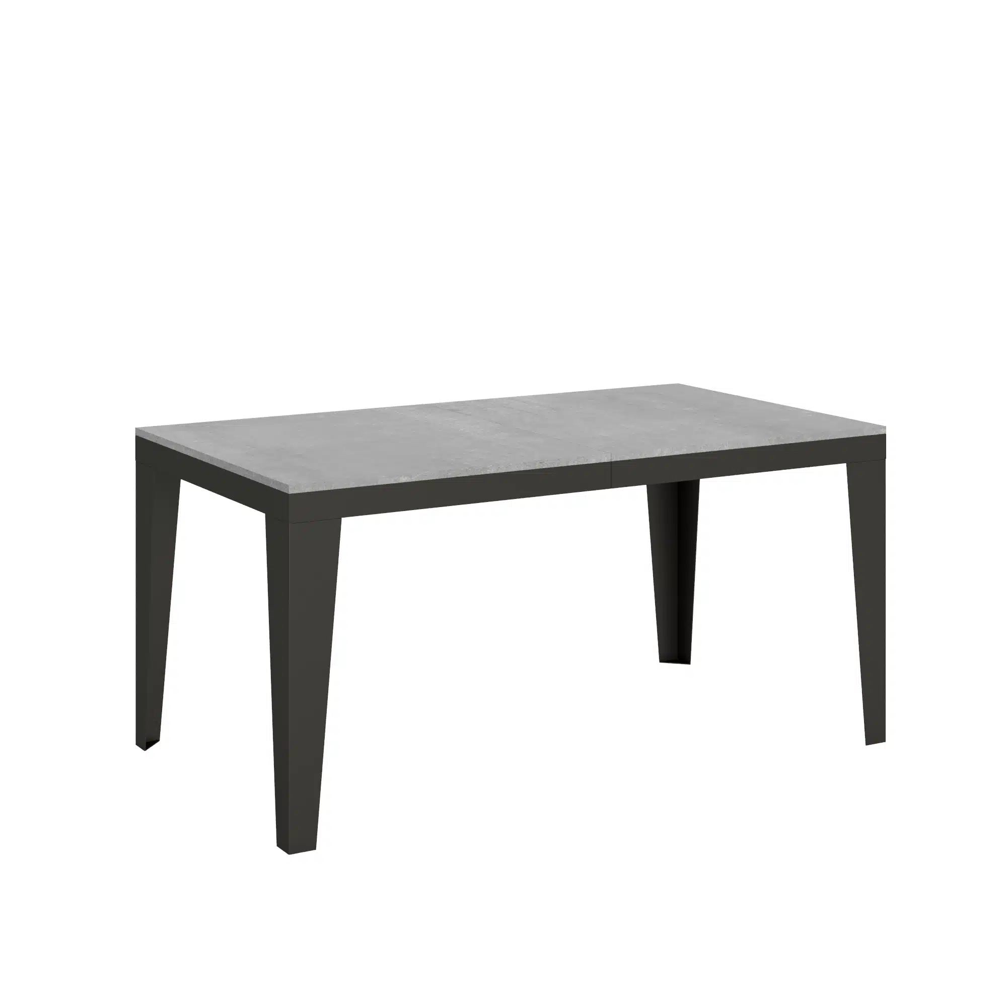 Tavolo allungabile 160/264x90 cm Flame Evolution cemento telaio e gambe antracite