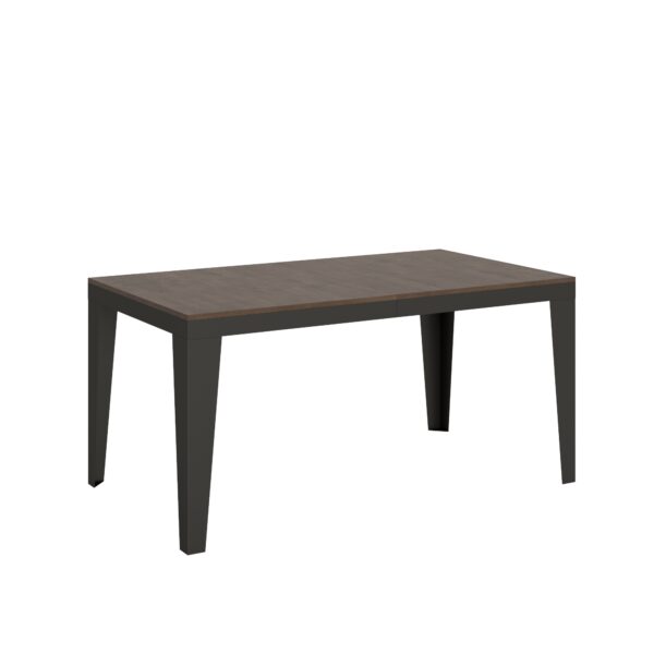 Tavolo allungabile 160/264x90 cm Flame Evolution noce telaio e gambe antracite
