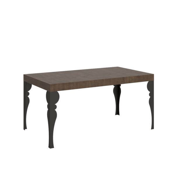 Tavolo allungabile 160/244x80 cm Paxon noce gambe antracite