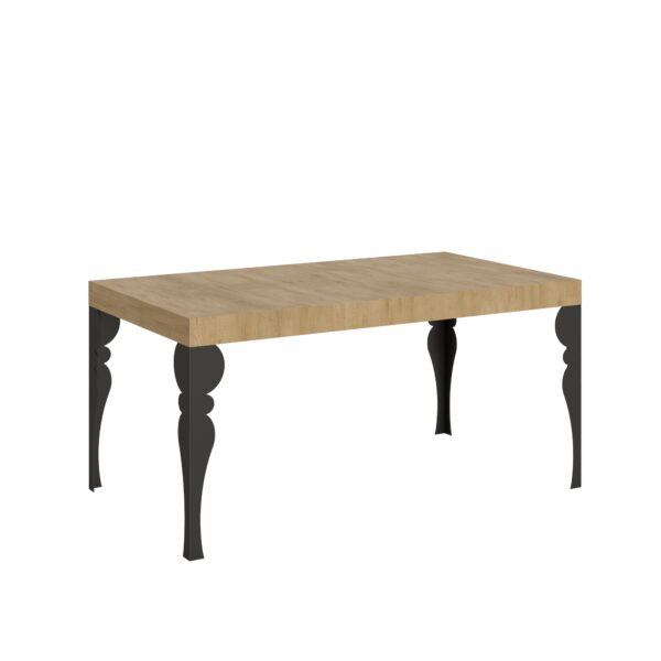 Tavolo allungabile 160/244x80 cm Paxon quercia natura gambe antracite