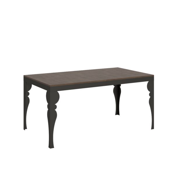 Tavolo allungabile 160/264x90 cm Paxon Evolution noce telaio e gambe antracite