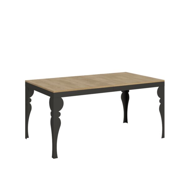 Tavolo allungabile 160/264x90 cm Paxon Evolution quercia natura telaio e gambe antracite