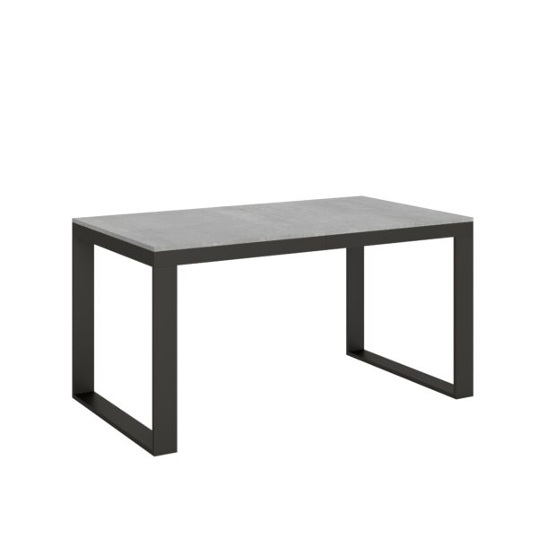 Tavolo allungabile 160/264x90 cm Tecno Evolution cemento telaio e gambe antracite