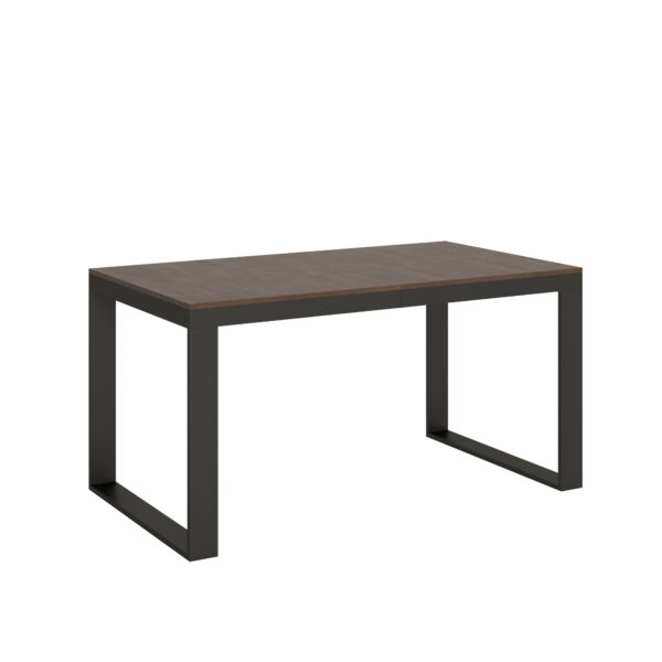 Tavolo allungabile 160/264x90 cm Tecno Evolution noce telaio e gambe antracite