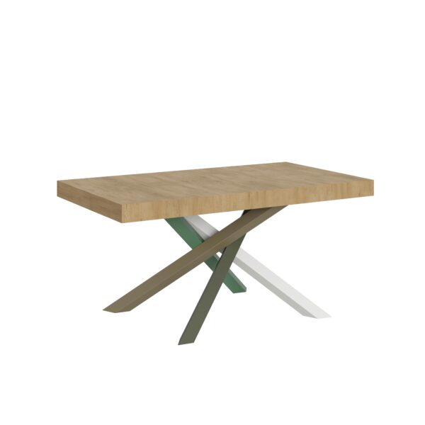 Tavolo allungabile 160/264x90 cm Volantis quercia natura gambe multicolore 4/A