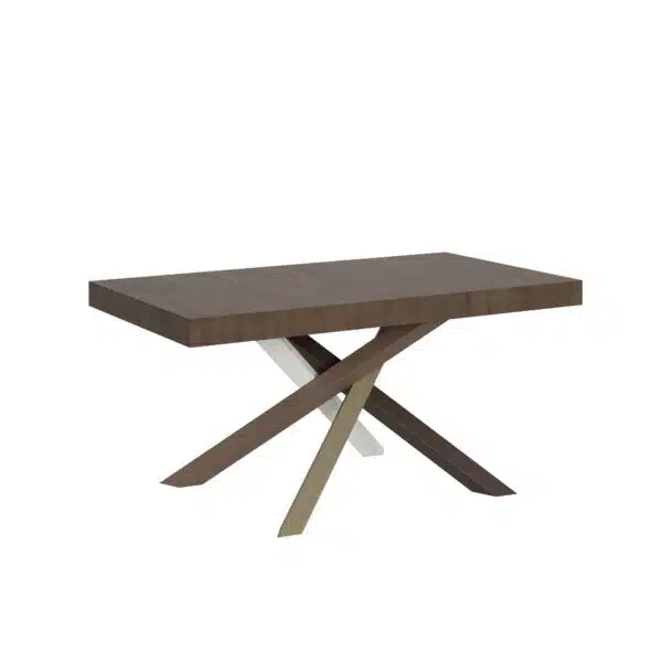 Tavolo allungabile 160/420x90 cm Volantis noce gambe multicolore 4/C