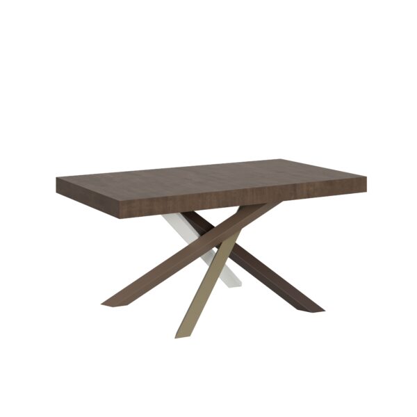 Tavolo allungabile 160/264x90 cm Volantis noce gambe multicolore 4/C