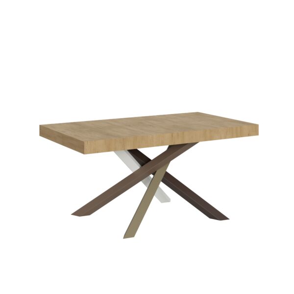 Tavolo allungabile 160/264x90 cm Volantis quercia natura gambe multicolore 4/C