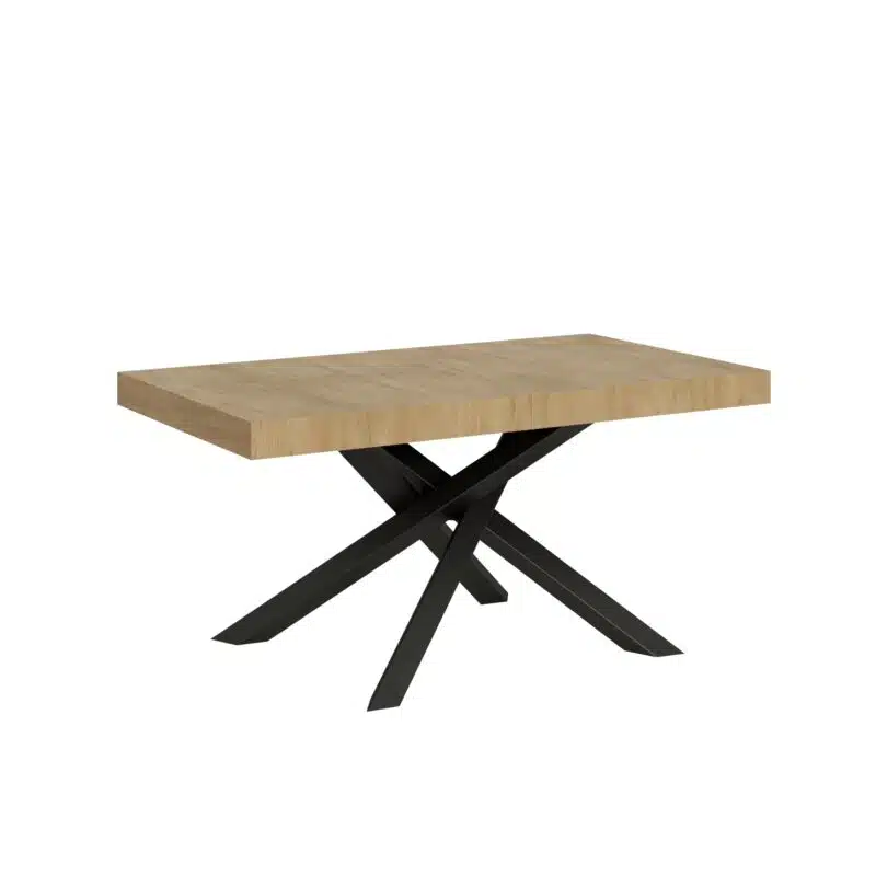 Tavolo allungabile 160/420x90 cm Volantis quercia natura gambe antracite - foto 1