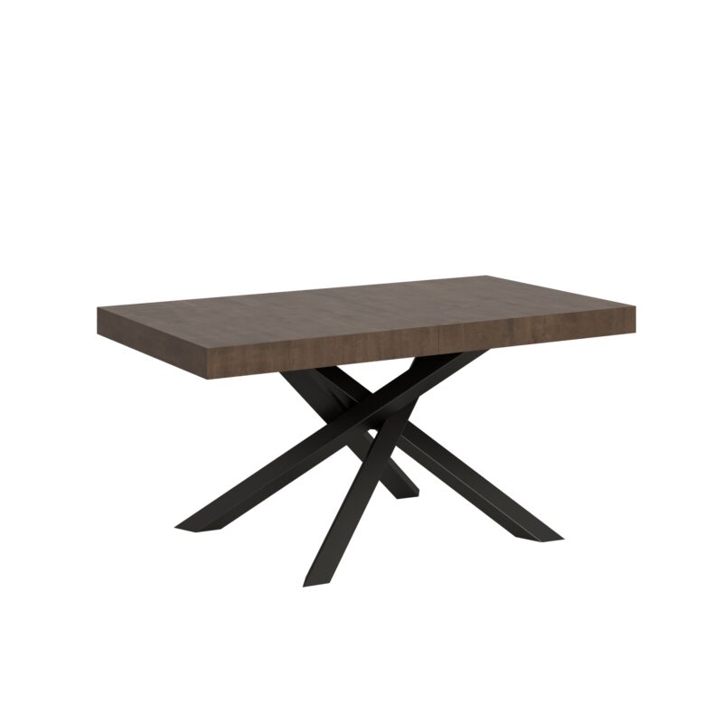 Tavolo allungabile 160/264x90 cm Volantis noce gambe antracite