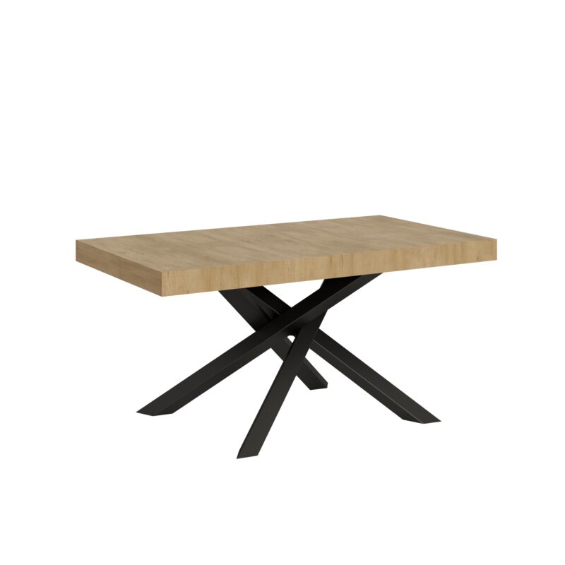 Tavolo allungabile 160/264x90 cm Volantis quercia natura gambe antracite