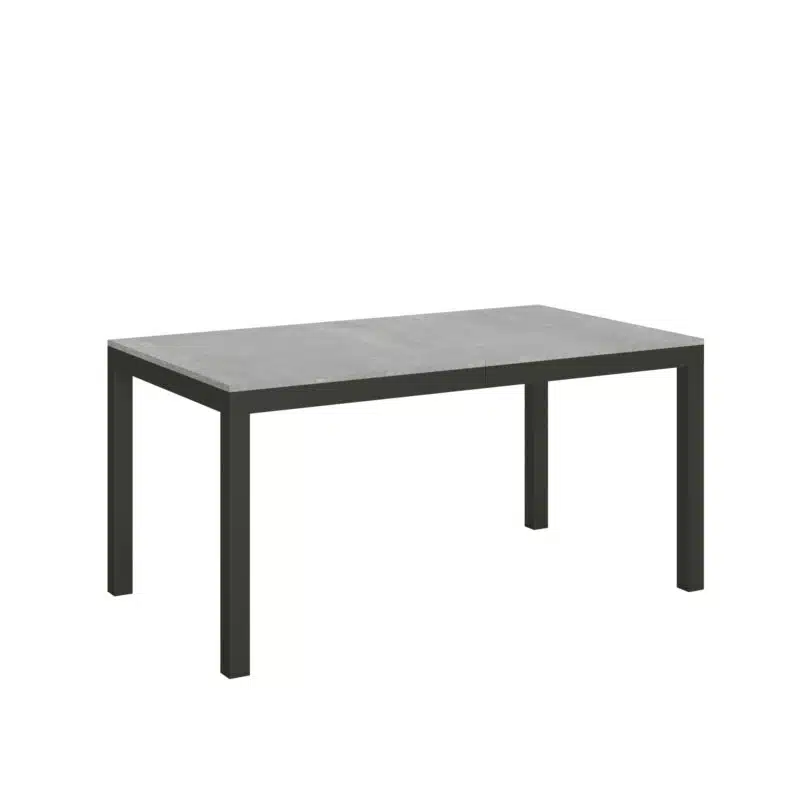 Tavolo allungabile 160/420x90 cm Everyday Evolution cemento telaio e gambe antracite - foto 1