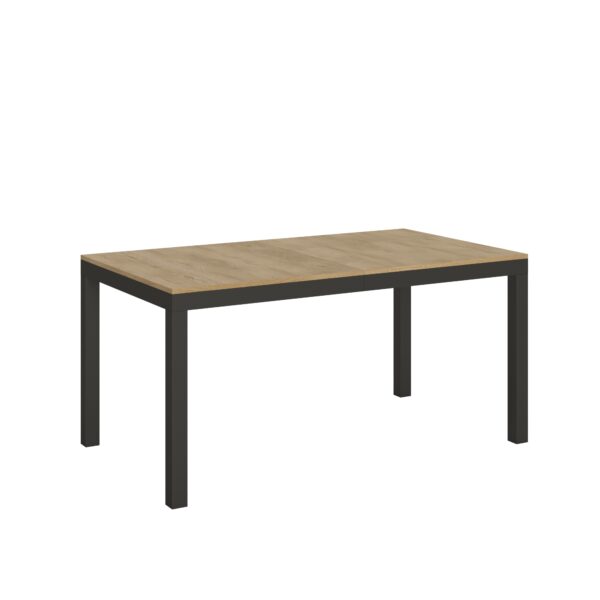 Tavolo allungabile 160/420x90 cm Everyday Evolution quercia natura telaio e gambe antracite