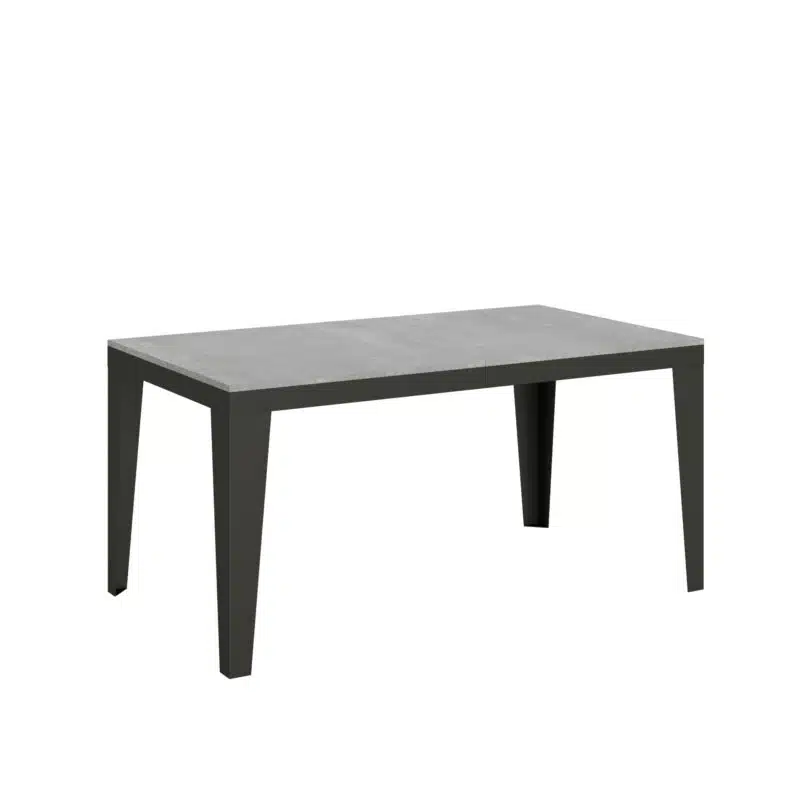 Tavolo allungabile 160/420x90 cm Flame Evolution cemento telaio e gambe antracite - foto 1
