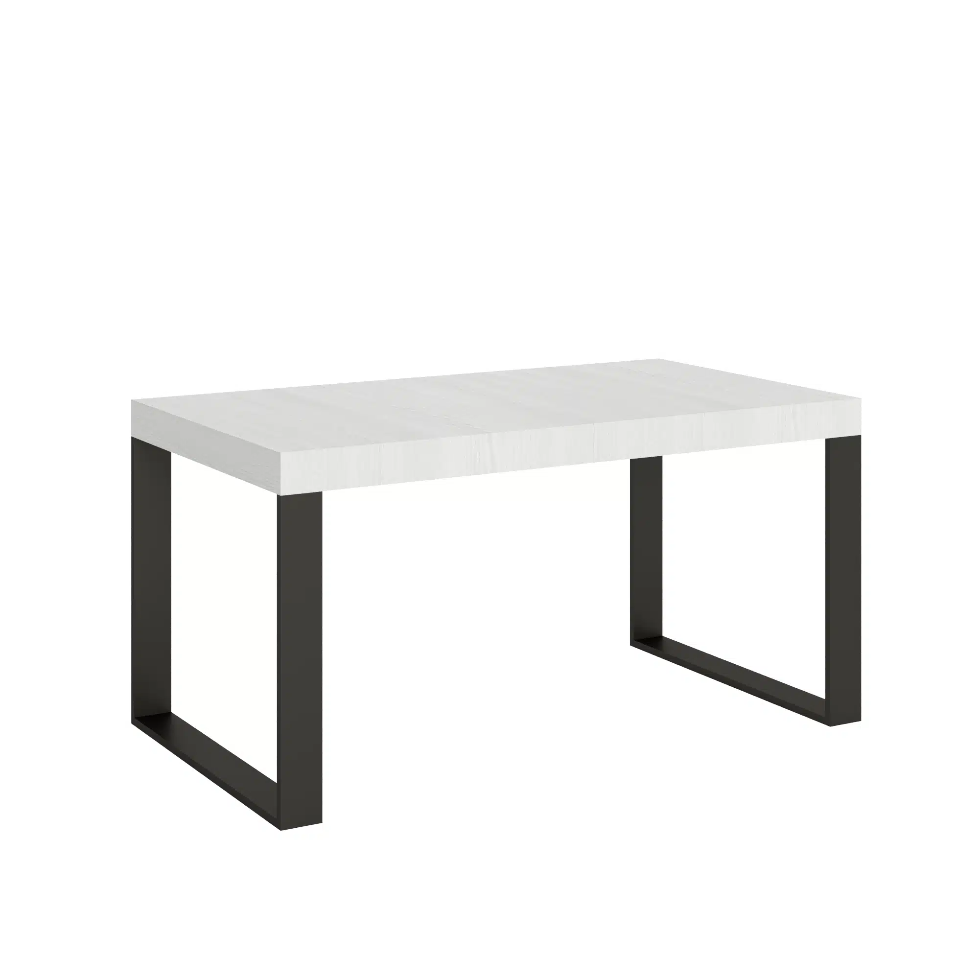 Tavolo allungabile 160/420x90 cm Tecno bianco frassino gambe antracite