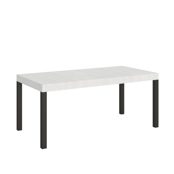 Tavolo allungabile 200/304x90 cm Everyday bianco frassino gambe antracite