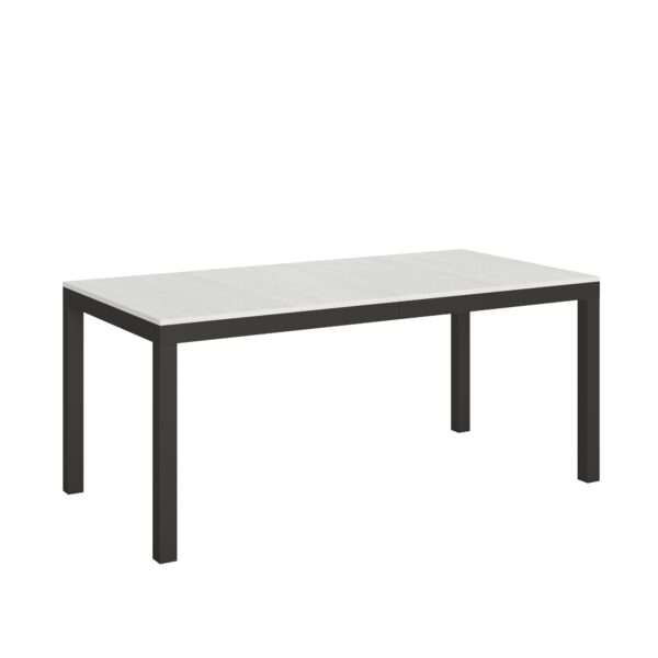 Tavolo allungabile 180/284x90 cm Everyday Evolution bianco frassino telaio e gambe antracite