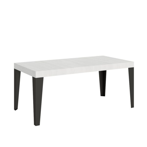 Tavolo allungabile 180/284x90 cm Flame bianco frassino gambe antracite