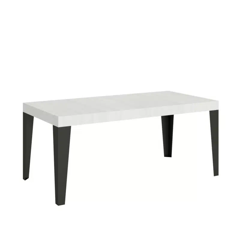 Tavolo allungabile 200/304x90 cm Flame bianco frassino gambe antracite - foto 1