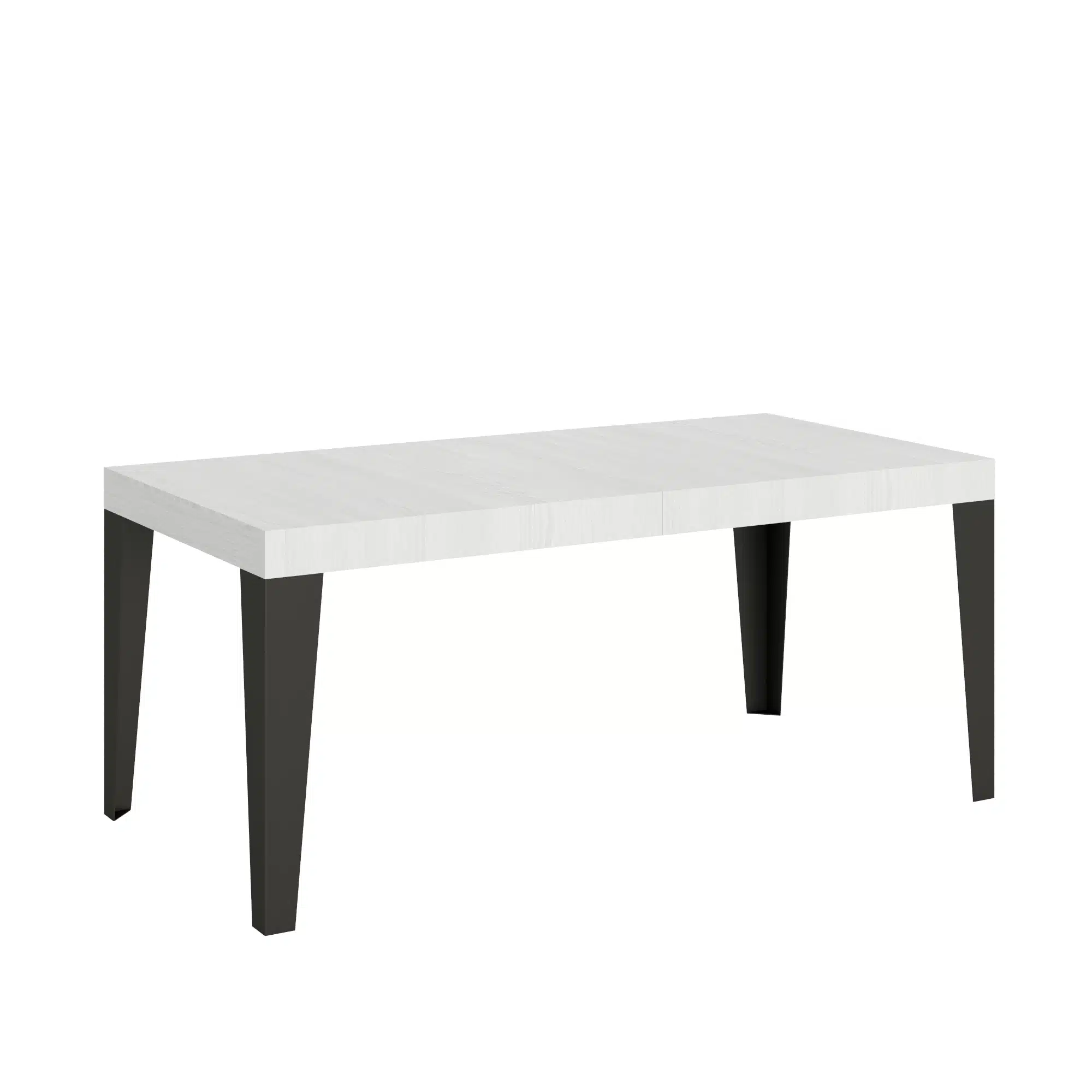 Tavolo allungabile 200/304x90 cm Flame bianco frassino gambe antracite