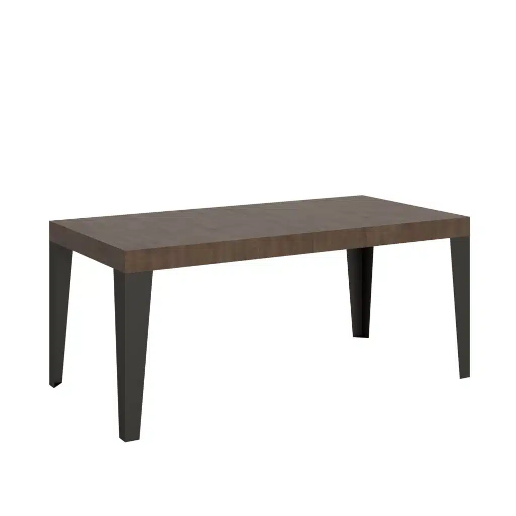 Tavolo allungabile 180/284x90 cm Flame noce gambe antracite
