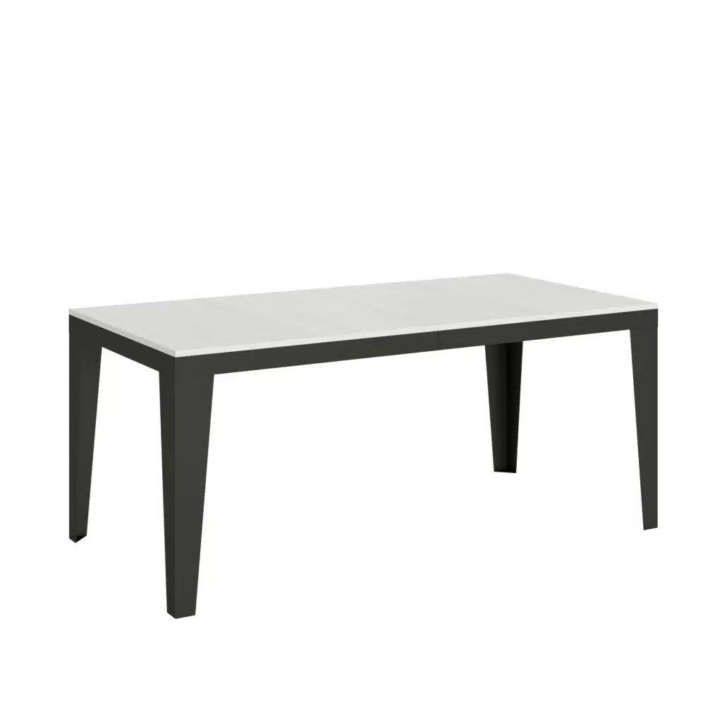 Tavolo allungabile 180/284x90 cm Flame Evolution bianco frassino telaio e gambe antracite - foto 1