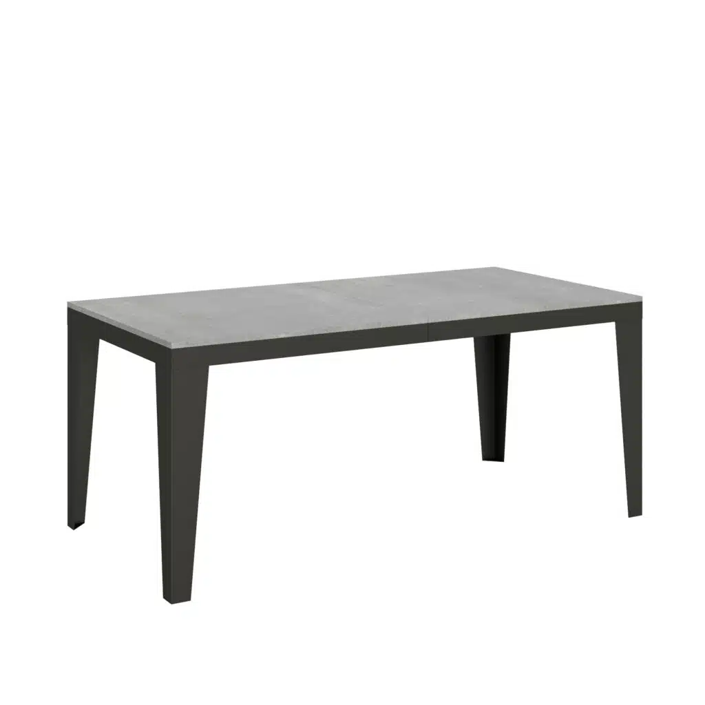 Tavolo allungabile 180/284x90 cm Flame Evolution cemento telaio e gambe antracite - foto 1