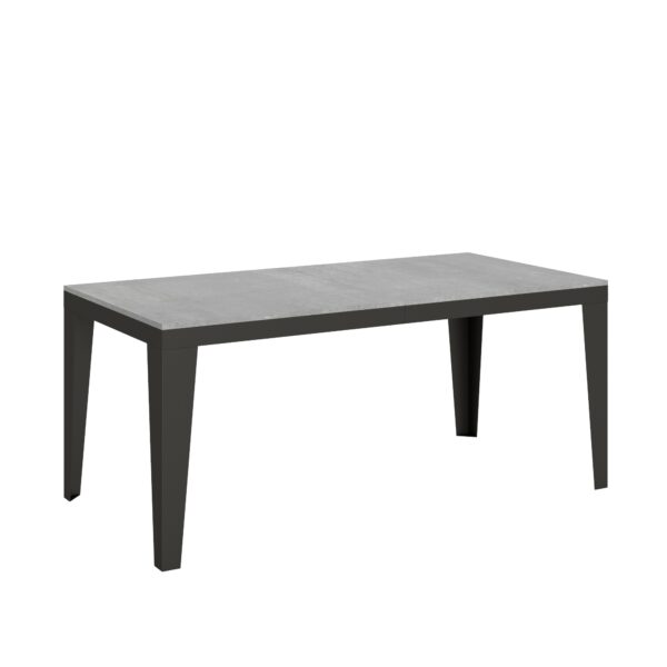 Tavolo allungabile 180/284x90 cm Flame Evolution cemento telaio e gambe antracite