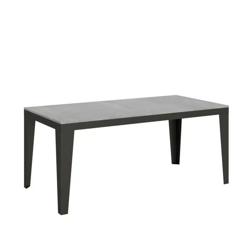 Tavolo allungabile 180/284x90 cm Flame Evolution cemento telaio e gambe antracite - foto 1