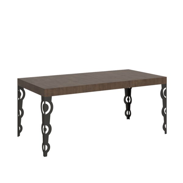 Tavolo allungabile 180/284x90 cm Karamay noce gambe antracite
