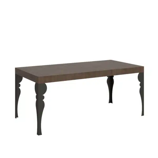 Tavolo allungabile 200/460x90 cm Paxon noce gambe antracite
