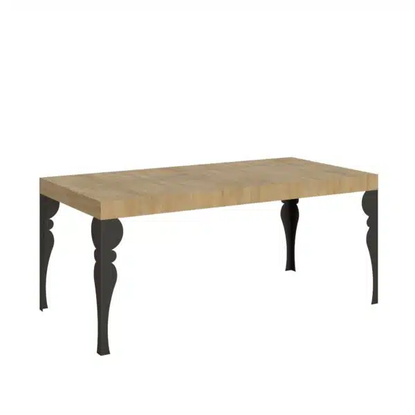Tavolo allungabile 200/460x90 cm Paxon quercia natura gambe antracite