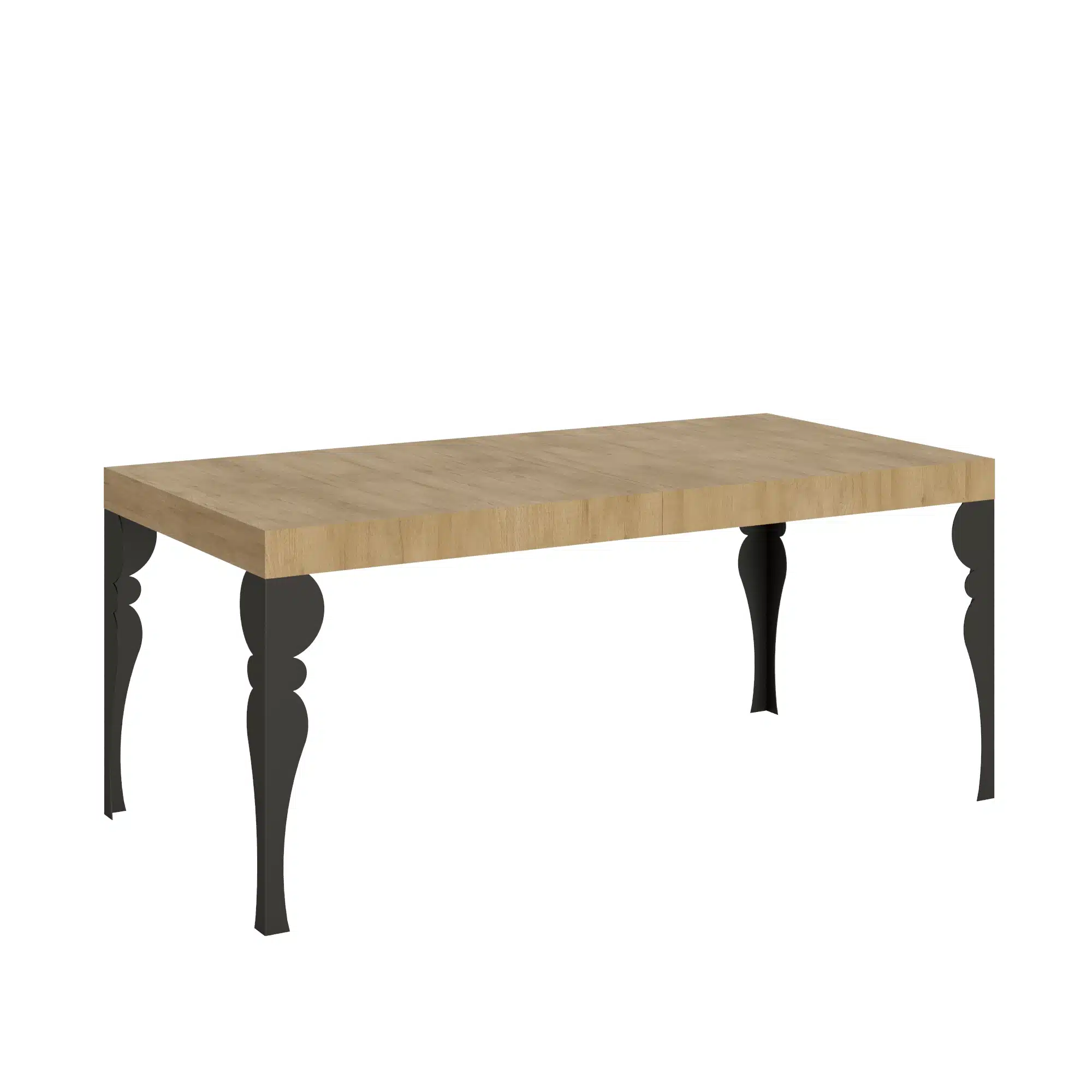 Tavolo allungabile 180/284x90 cm Paxon quercia natura gambe antracite