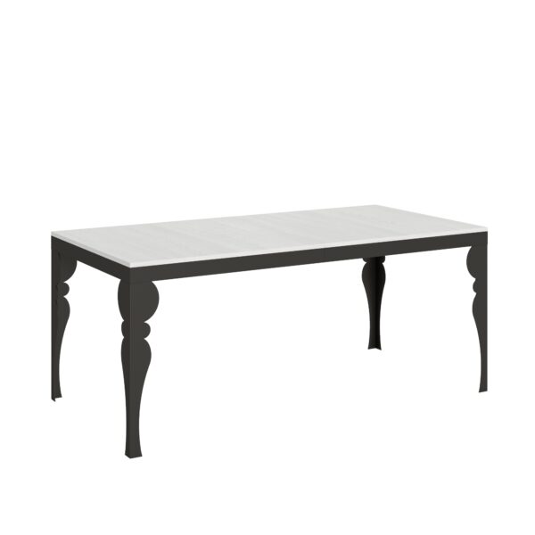 Tavolo allungabile 180/284x90 cm Paxon Evolution bianco frassino telaio e gambe antracite