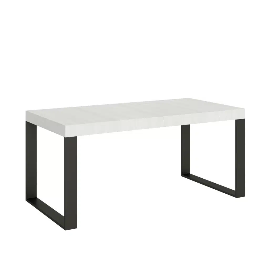 Tavolo allungabile 180/284x90 cm Tecno bianco frassino gambe antracite - foto 1