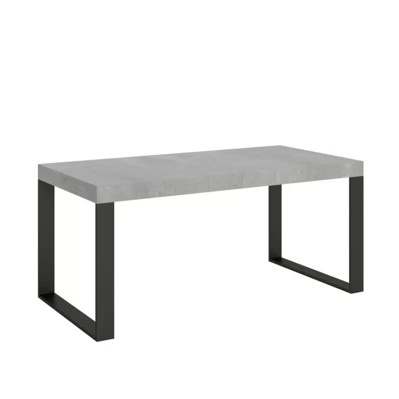 Tavolo allungabile 180/284x90 cm Tecno cemento gambe antracite - foto 1