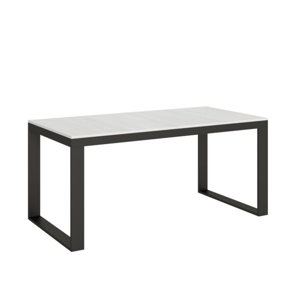 Tavolo allungabile 180/284x90 cm Tecno Evolution bianco frassino telaio e gambe antracite