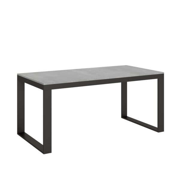 Tavolo allungabile 180/284x90 cm Tecno Evolution cemento telaio e gambe antracite