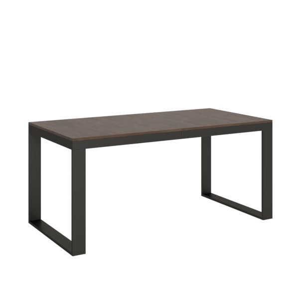 Tavolo allungabile 180/284x90 cm Tecno Evolution noce telaio e gambe antracite