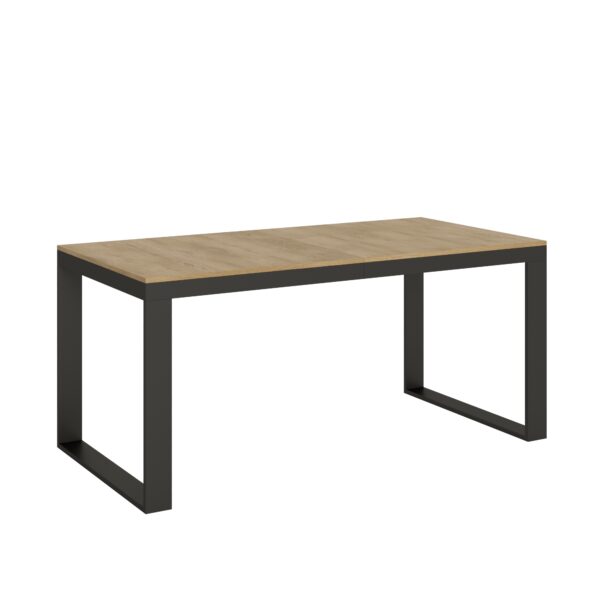 Tavolo allungabile 180/284x90 cm Tecno Evolution quercia natura telaio e gambe antracite