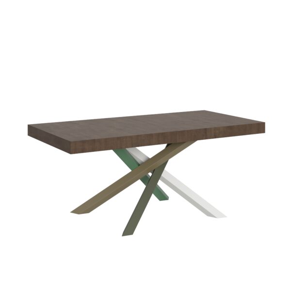 Tavolo allungabile 180/284x90 cm Volantis noce gambe multicolore 4/A