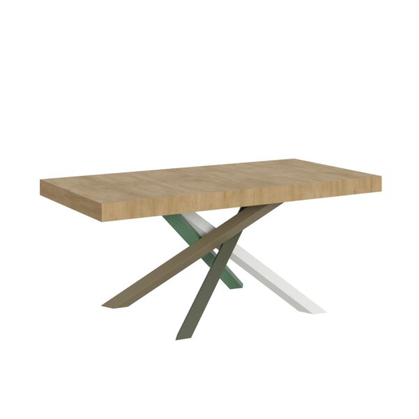 Tavolo allungabile 180/284x90 cm Volantis quercia natura gambe multicolore 4/A