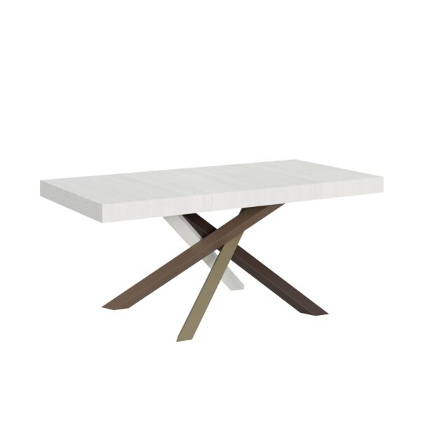 Tavolo allungabile 180/284x90 cm Volantis bianco frassino gambe multicolore 4/C