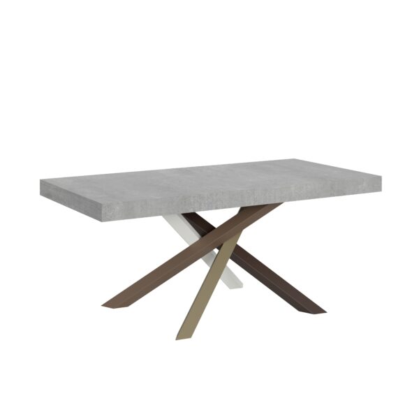Tavolo allungabile 180/284x90 cm Volantis cemento gambe multicolore 4/C