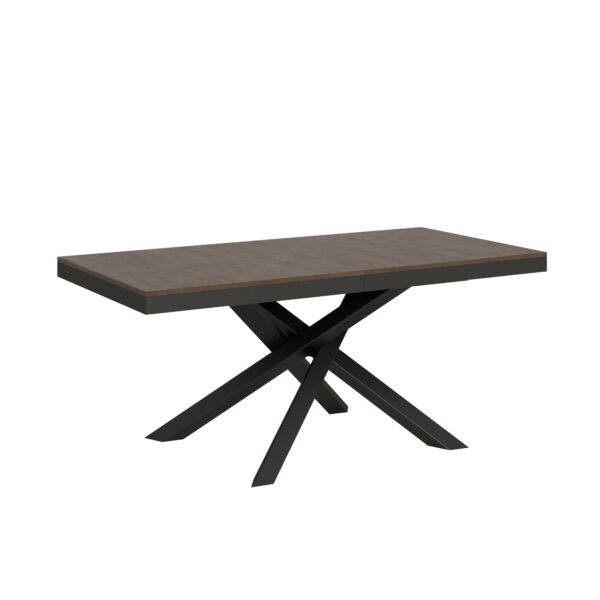 Tavolo allungabile 180/284x90 cm Volantis Evolution noce telaio e gambe antracite