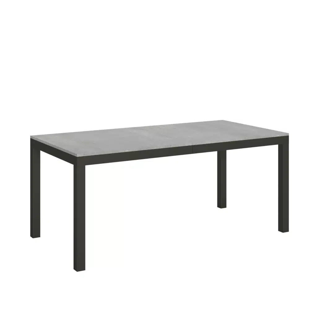 Tavolo allungabile 180/440x90 cm Everyday Evolution cemento telaio e gambe antracite - foto 1